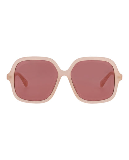 Chloé Kids Unisex Square/Rectangle Pink Pink Brown Fashion Designer Eyewear
