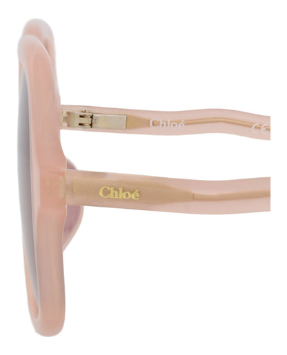 Chloé Kids Unisex Square/Rectangle Pink Pink Brown Fashion Designer Eyewear