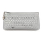 Chanel LE Silver Quilted Calfskin Keyboard Clutch