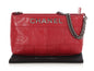 Chanel Red Square-Stitched Lambskin LAX Shoulder Bag