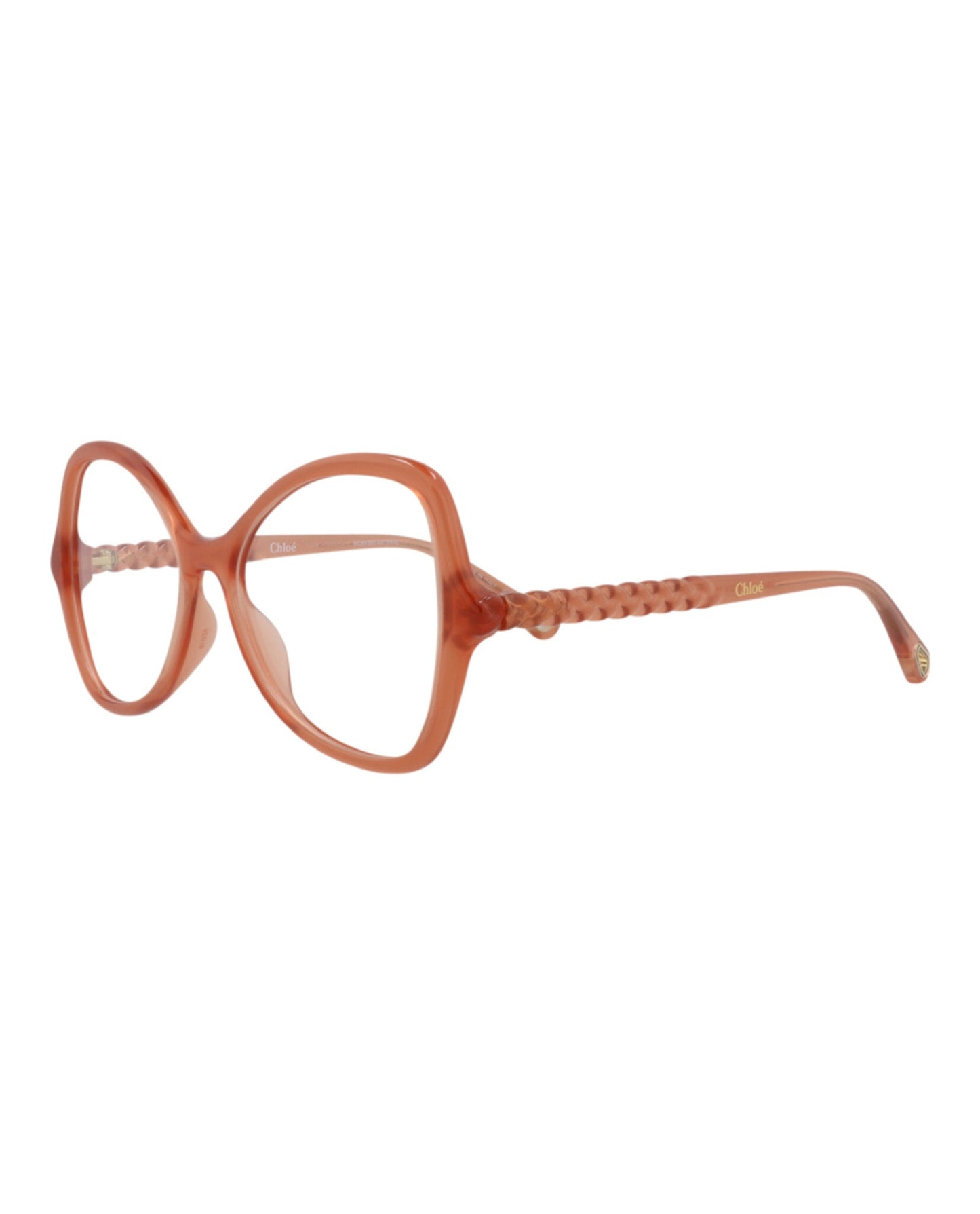 Chloé Womens Cat Eye Pink Pink Transparent Fashion Designer Eyewear