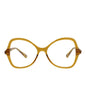Chloé Womens Cat Eye Yellow Yellow Transparent Fashion Designer Eyewear Yellow Yellow Transparent