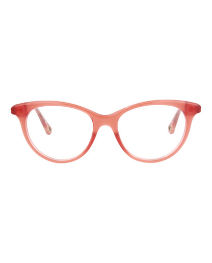 Chloé Womens Cat Eye Pink Pink Transparent Fashion Designer Eyewear Pink Pink Transparent