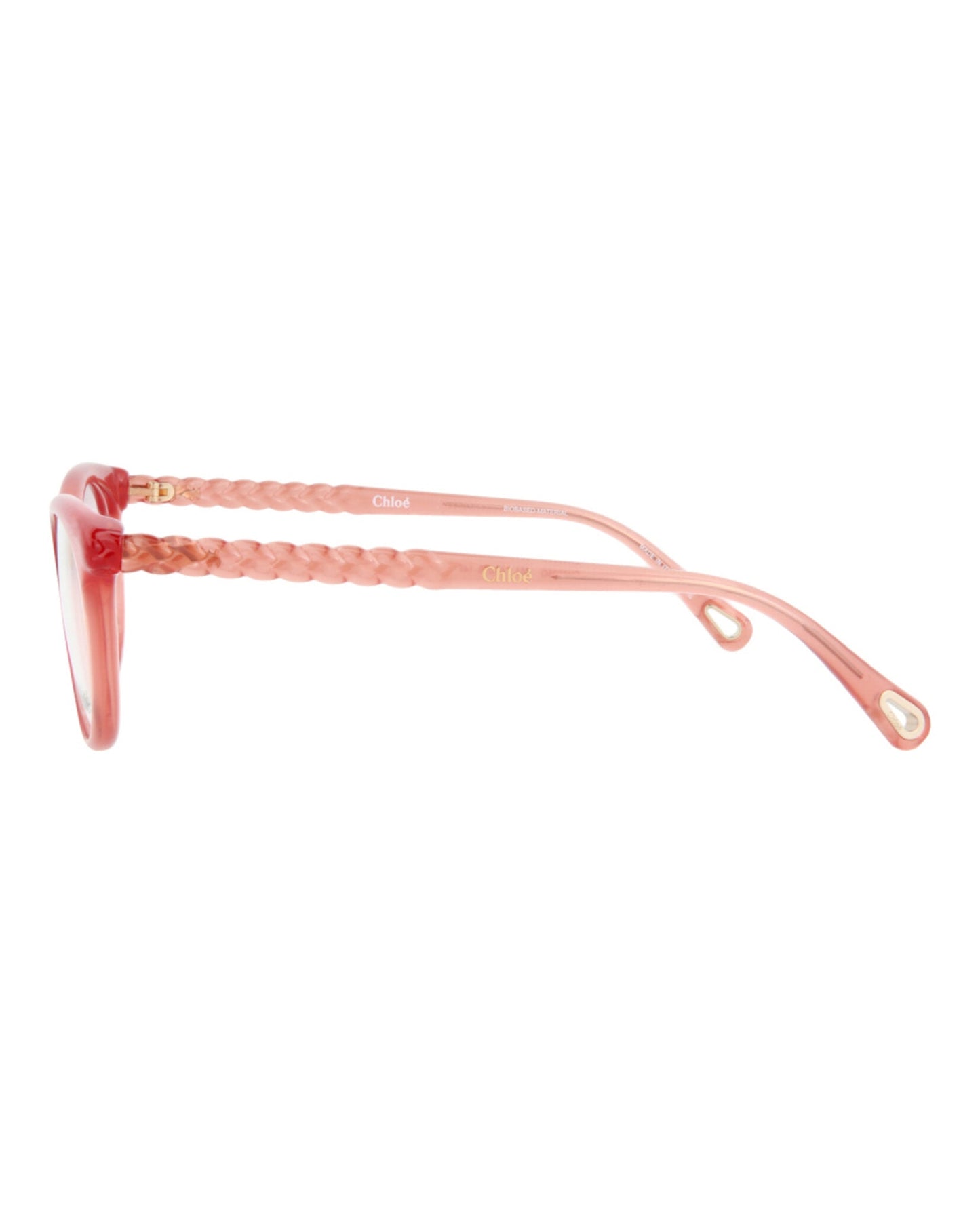 Chloé Womens Cat Eye Pink Pink Transparent Fashion Designer Eyewear