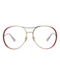 Chloé Womens Aviator Burgundy Burgundy Transparent Fashion Designer Eyewear Burgundy Burgundy Transparent
