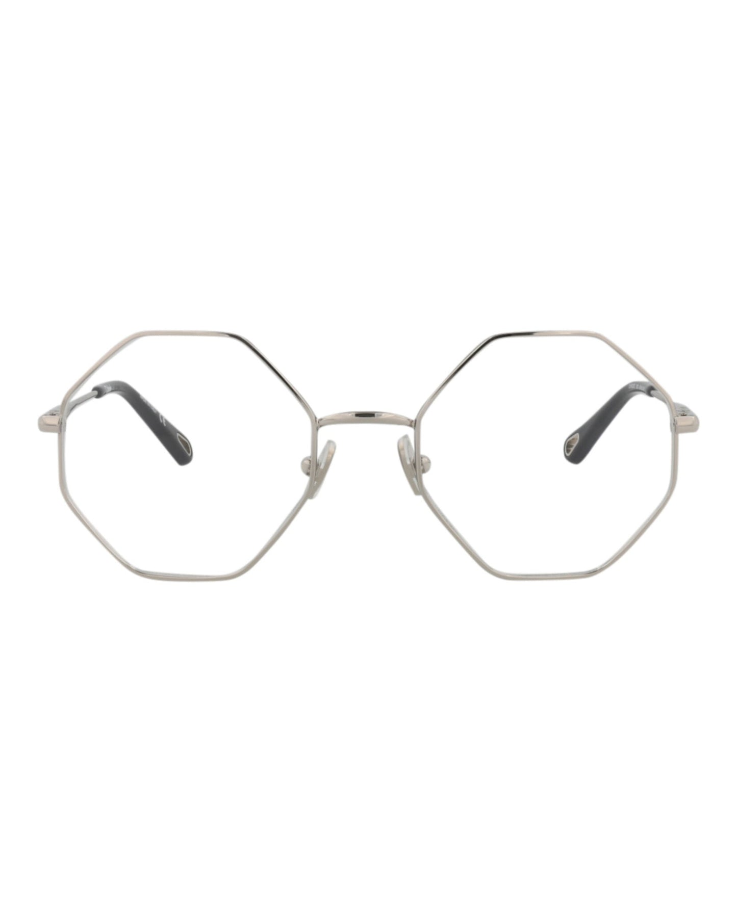 Chloé Womens Square/Rectangle Silver Silver Transparent Fashion Designer Eyewear Silver Silver Transparent