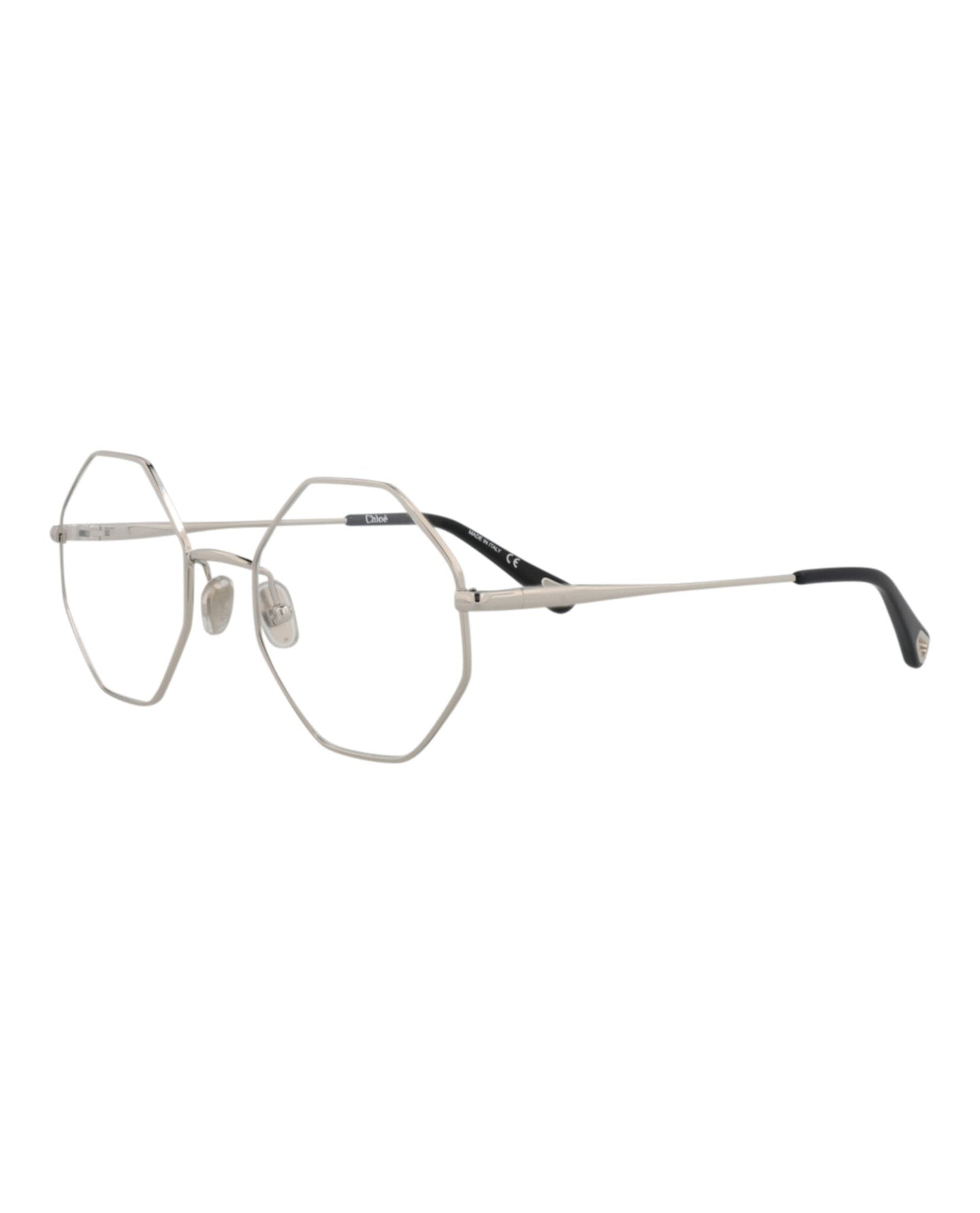 Chloé Womens Square/Rectangle Silver Silver Transparent Fashion Designer Eyewear