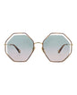 Chloé Womens Square/Rectangle Havana Gold Green Fashion Designer Eyewear