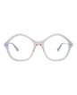 Chloé Womens Square/Rectangle Light Blue Gold Transparent Fashion Designer Eyewear