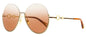 Chloe Round Sunglasses CH0067S 002 Gold/Havana 61mm 67 Gold Havana