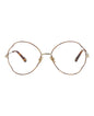 Chloé Womens Round/Oval Havana Gold Transparent Fashion Designer Eyewear Havana Gold Transparent