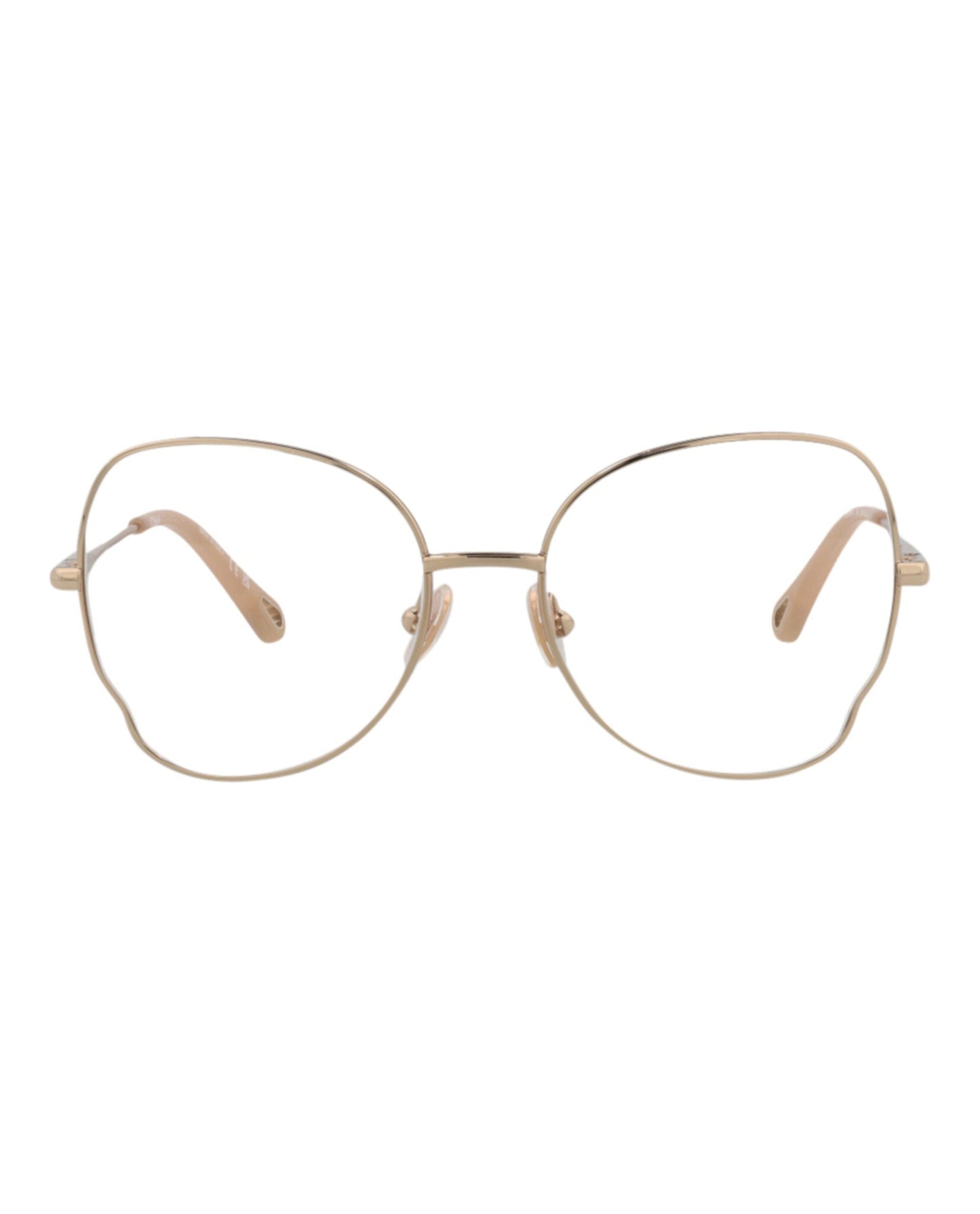 Chloé Womens Round/Oval Gold Gold Transparent Fashion Designer Eyewear Gold Gold Transparent