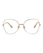 Chloé Womens Round/Oval Gold Gold Transparent Fashion Designer Eyewear Gold Gold Transparent