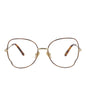 Chloé Womens Round/Oval Havana Gold Transparent Fashion Designer Eyewear Havana Gold Transparent