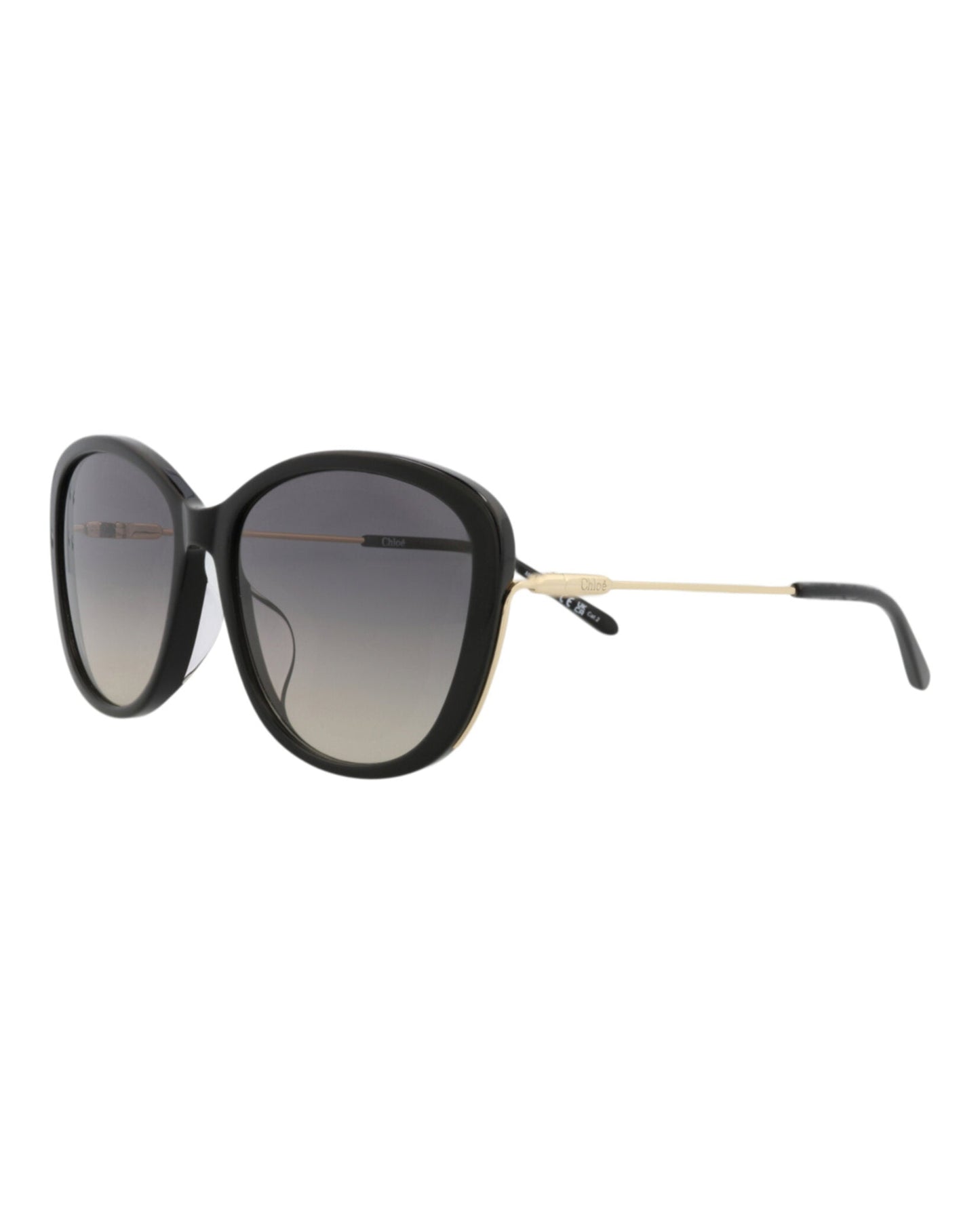 Chloé Womens Round/Oval Black Gold Grey Fashion Designer Eyewear