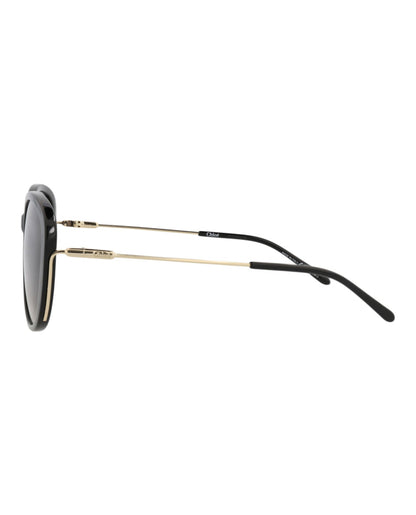 Chloé Womens Round/Oval Black Gold Grey Fashion Designer Eyewear