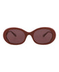 Chloé Womens Round/Oval Burgundy Burgundy Violet Fashion Designer Eyewear