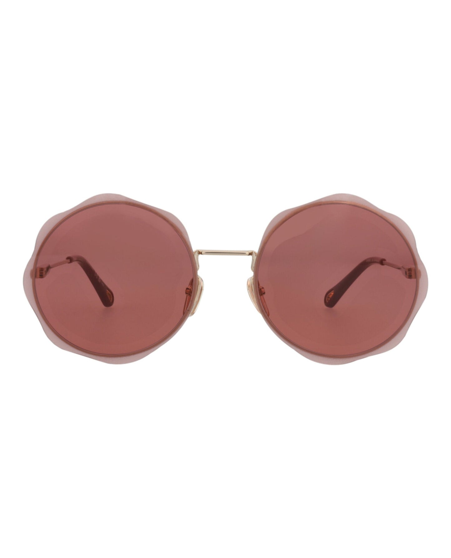 Chloé Womens Round/Oval Gold Gold Red Fashion Designer Eyewear