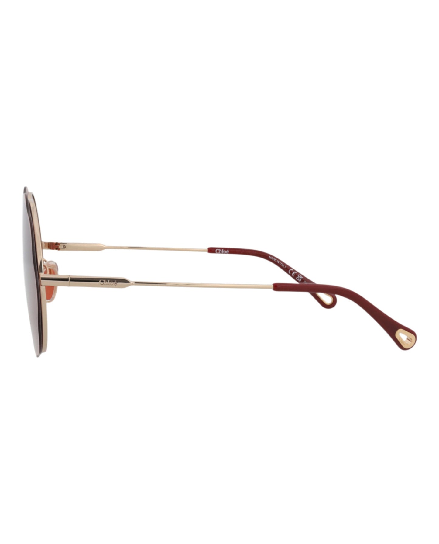Chloé Womens Round/Oval Gold Gold Red Fashion Designer Eyewear