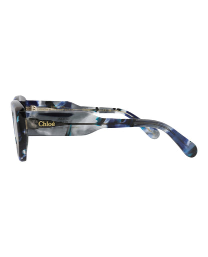 Chloé Womens Cat Eye Blue Blue Grey Fashion Designer Eyewear