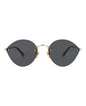 Chloé Womens Cat Eye Gold Gold Grey Fashion Designer Eyewear