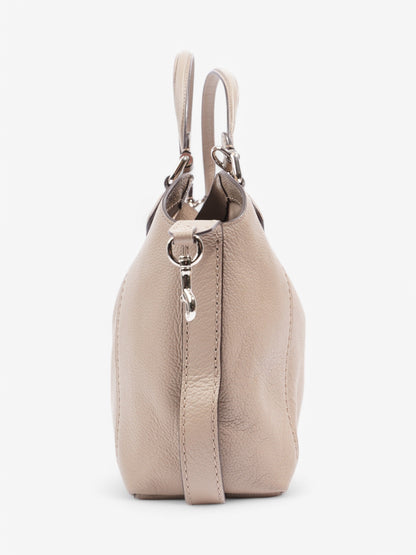 Coach Shoulder Bag Beige Leather One SIze