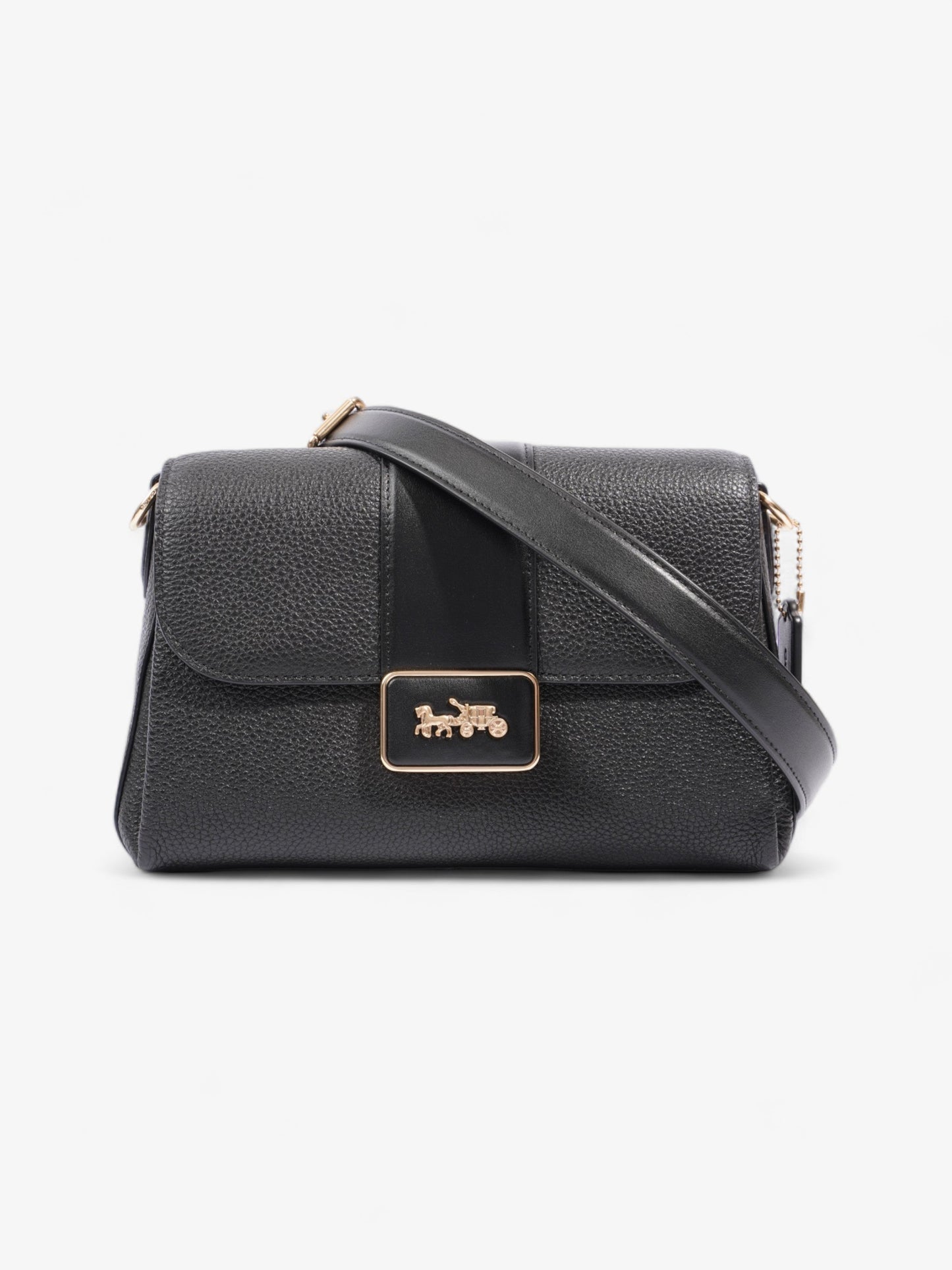 Coach Grace Shoulder Bag Black Grained Leather