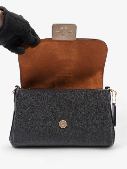 Coach Grace Shoulder Bag Black Grained Leather