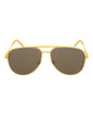 Saint Laurent Unisex Aviator Yellow Yellow Brown Fashion Designer Eyewear