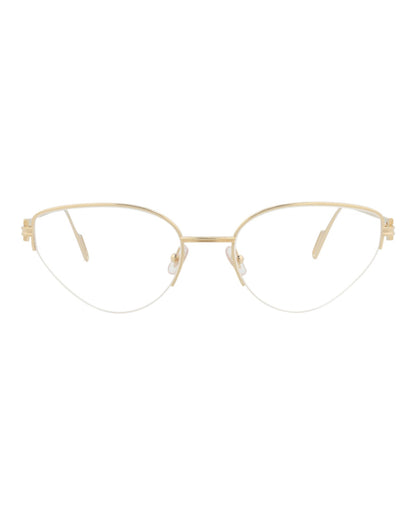 Cartier Womens Cat Eye Gold Gold Transparent Fashion Designer Eyewear