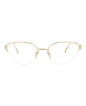 Cartier Womens Cat Eye Gold Gold Transparent Fashion Designer Eyewear
