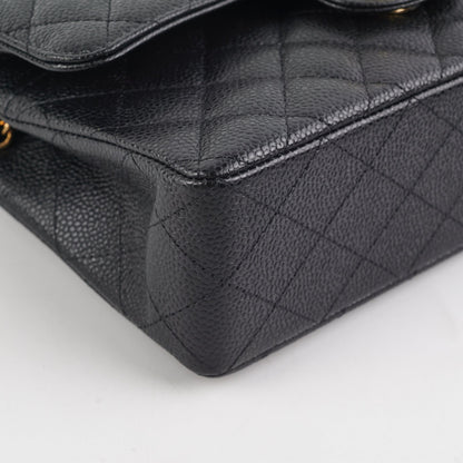 Chanel Classic Flap Small Black Caviar Shoulder Bag (Microchipped)