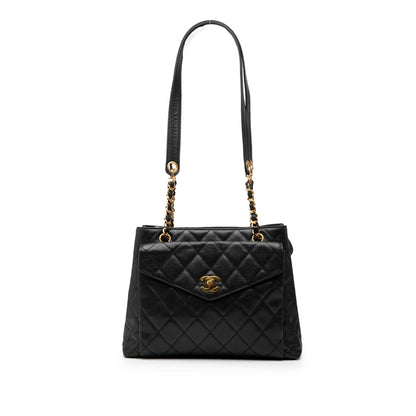 Chanel CC Caviar Front Pocket Shoulder Bag