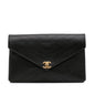 Chanel CC Chevron Calfskin Envelope Clutch