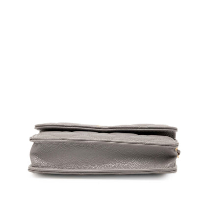 Chanel CC Quilted Caviar Miss Coco Clutch With Chain