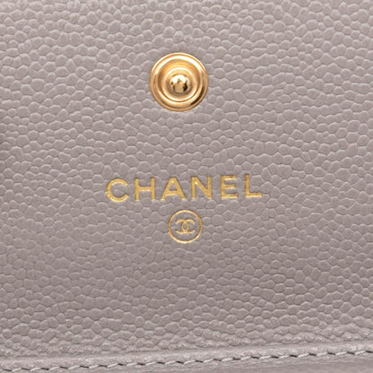 Chanel CC Quilted Caviar Miss Coco Clutch With Chain