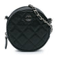 Chanel CC Quilted Caviar Round Clutch With Chain (SHG-jxh22e)