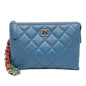 Chanel CC Quilted Lambskin Ribbon Clutch