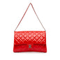 Chanel CC Quilted Patent Clutch with Chain (SHG-lpgzOs)