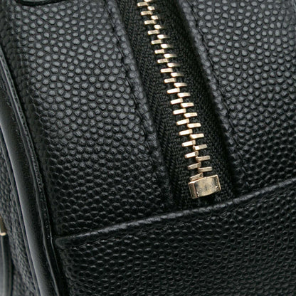 Chanel Caviar CC Filigree Round Clutch with Chain