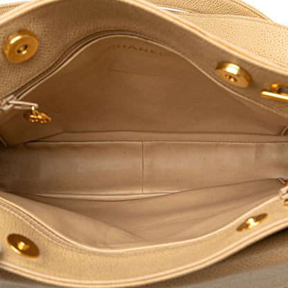 Chanel Caviar Front Pocket Chain Shoulder Bag (SHG-C0RSAf)