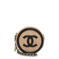 Chanel Caviar Leather CC Filigree Round Clutch with Chain - FINAL SALE (SHF-eQCfuj)