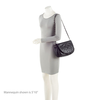 Chanel Caviar Leather Half Moon Shoulder Bag