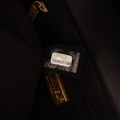 Chanel Chevron Lambskin CC Medallion Button Flap Clutch