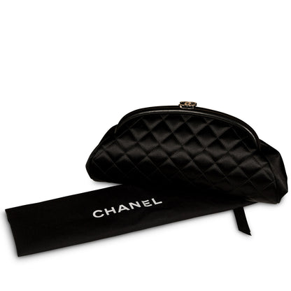 Chanel Timeless Satin Half Moon Clutch