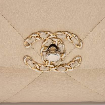 Chanel Lambskin 19 Large Flap Shoulder Bag (SHF-EujpYA)