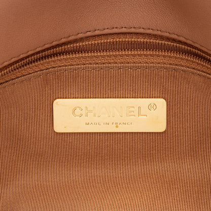 Chanel Lambskin 19 Large Flap Shoulder Bag (SHF-4BZeZZ)