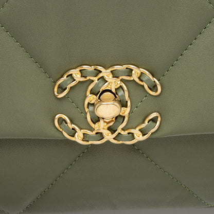 Chanel Lambskin 19 Medium Flap Shoulder Bag