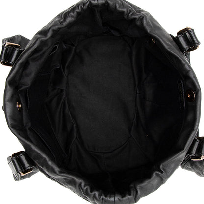 Chanel Lambskin Bubble Quilted Drawstring Shoulder Bag (SHF-15889)