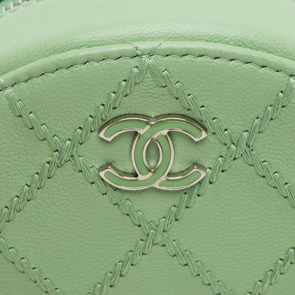 Chanel Lambskin Ultimate Stitch Round Clutch with Chain